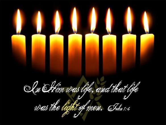 Menorah Light Candles - John 1.4